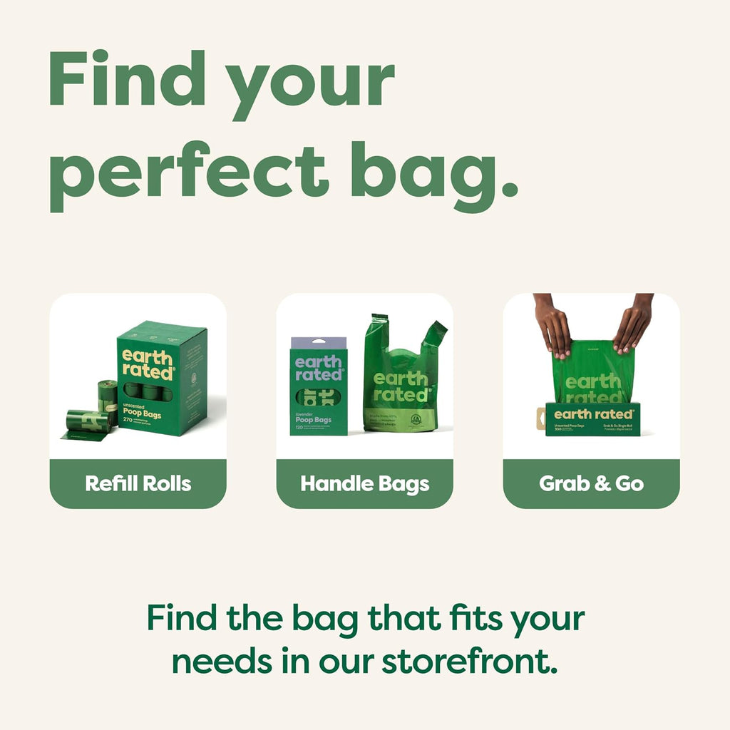 Earth Rated Poop Bags for Dogs, Guaranteed Leak Proof and Extra Thick Waste