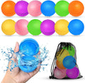 12Pcs Reusable Water Balloons, Pool Beach water Toys for Boys and Girls