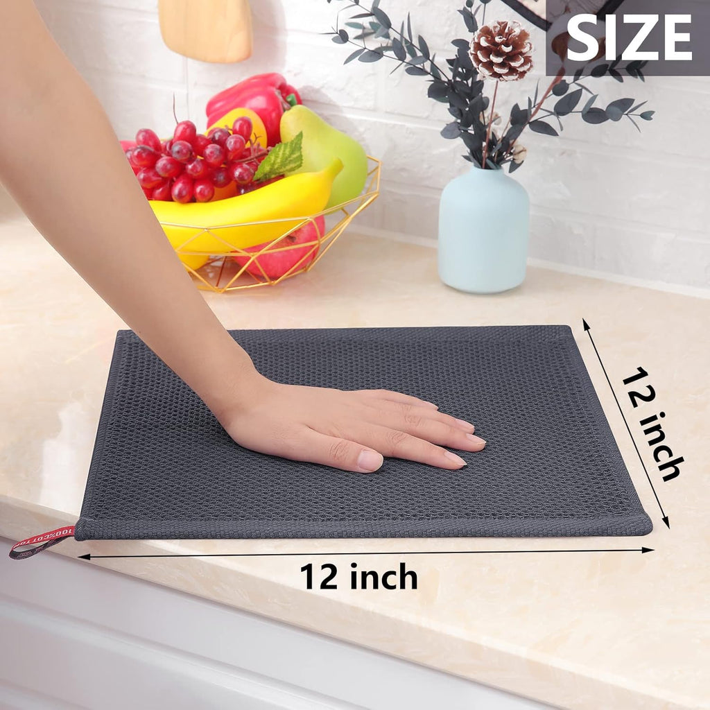 Homaxy 100% Cotton Waffle Weave Kitchen Dish Cloths, Ultra Soft Absorbent