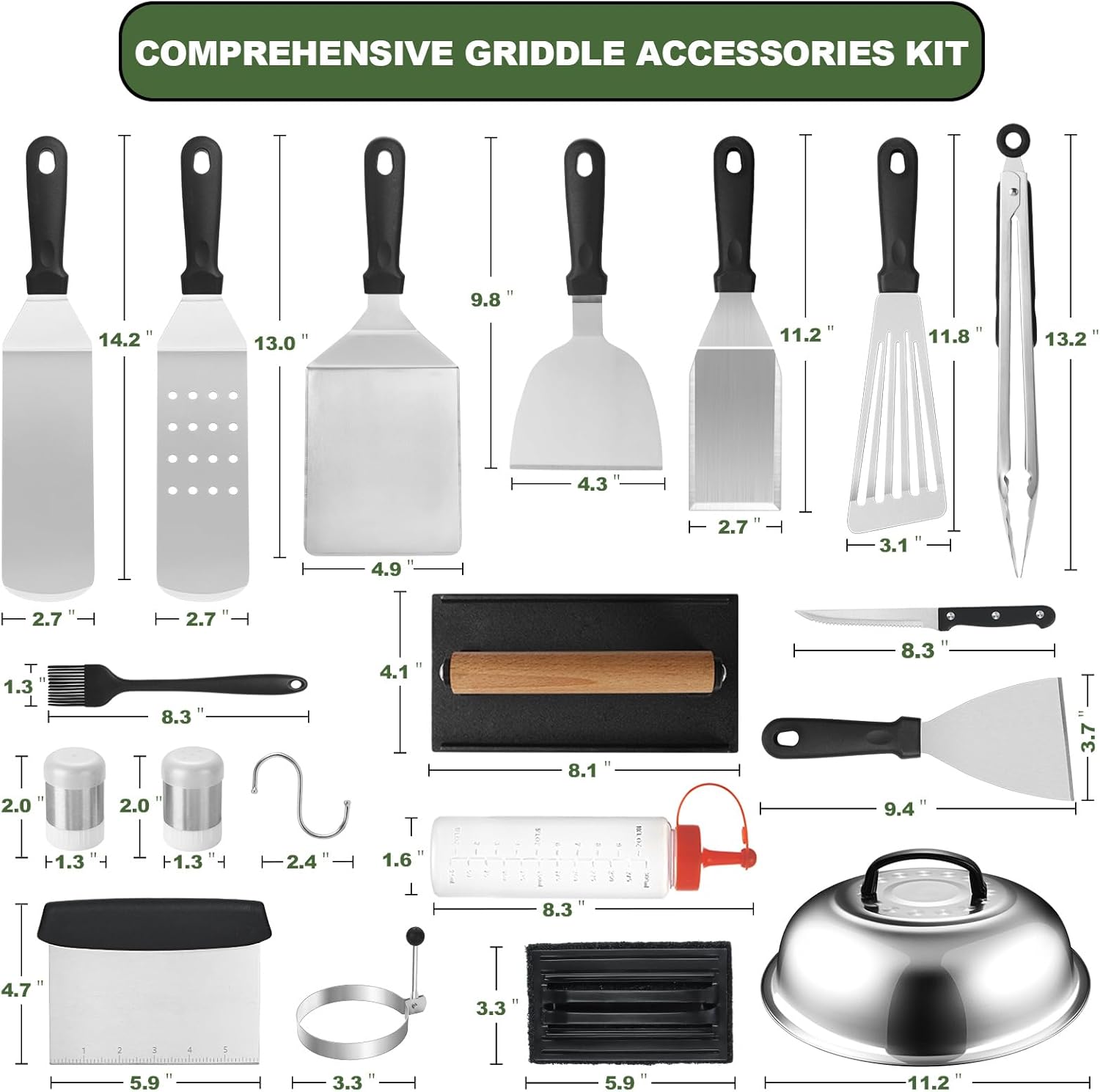 35PCS Griddle Accessories Kit, Flat Top Grill Accessories Set for Blackstone
