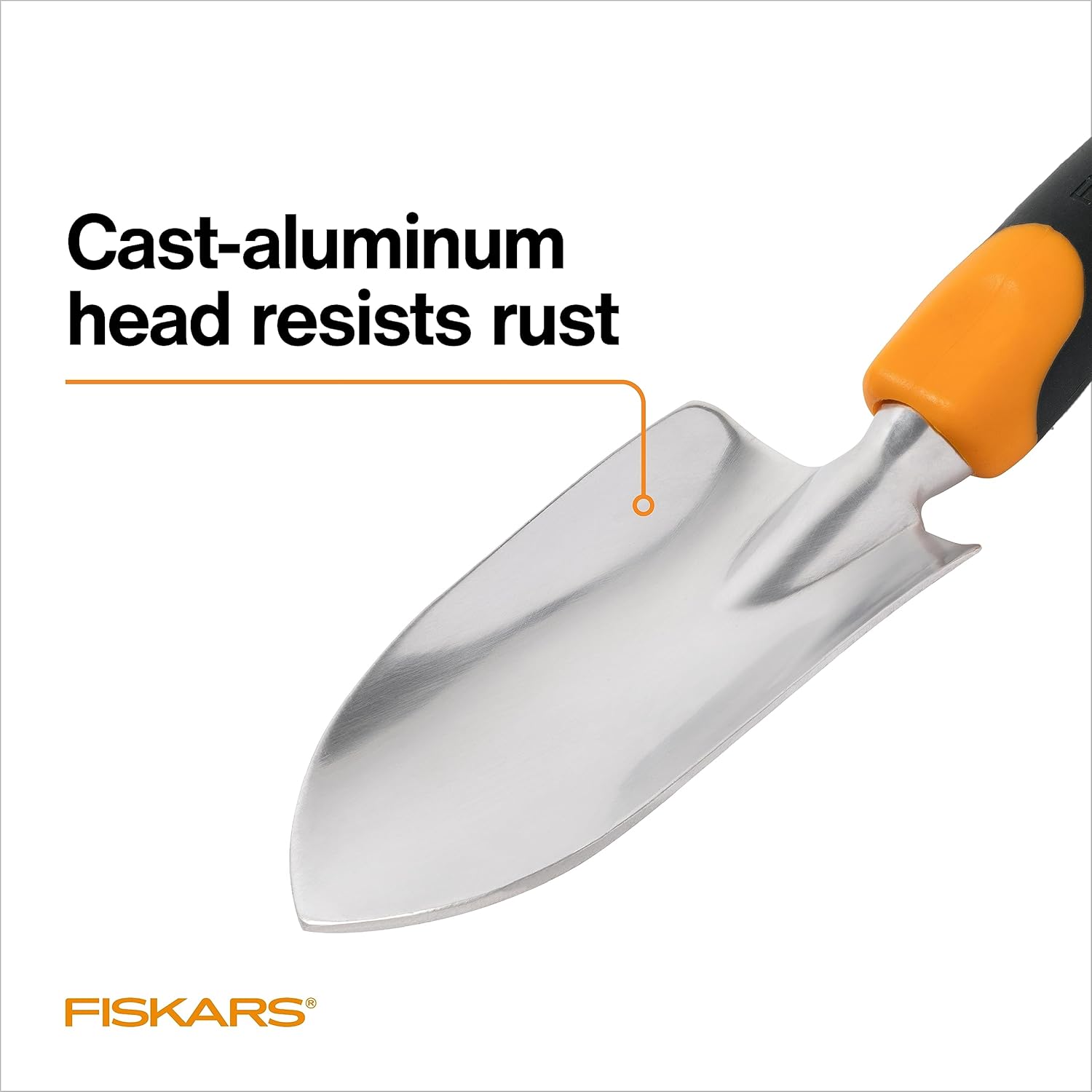 Fiskars Trowel, Heavy Duty Gardening Hand Tool with Hang Hole, For Digging