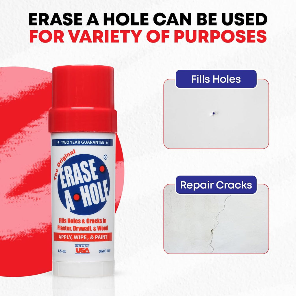 Erase-A-Hole Wall Repair Stick ‰ÛÒ Quick-Dry Nail & Screw Hole Filler for