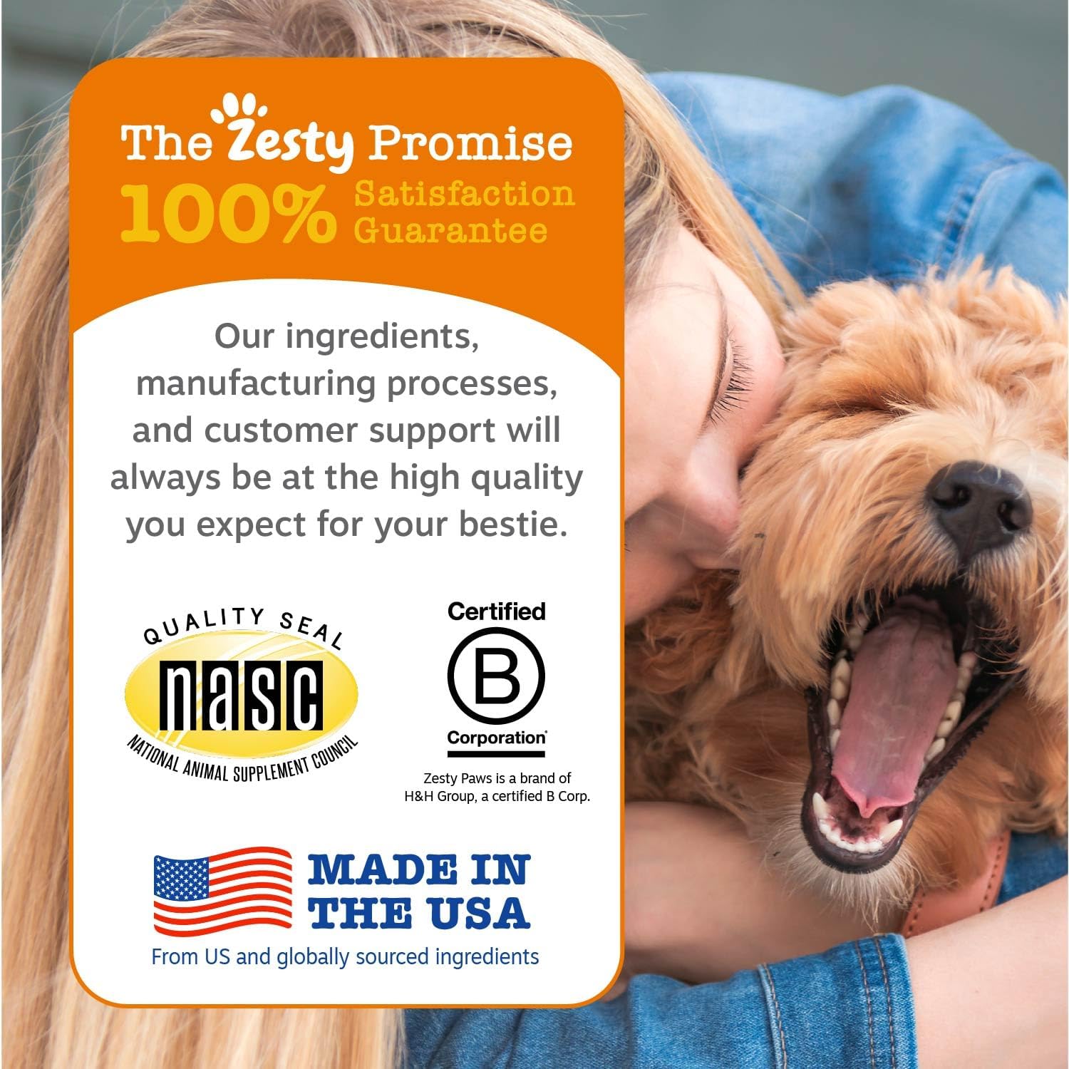 Zesty Paws Dog Multivitamin, Chewable Dog Vitamins and Supplements for Hip &