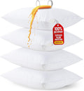Set of 4 Pillow Protectors with Zipper Standard Size, Bed Bug and Dust Mite