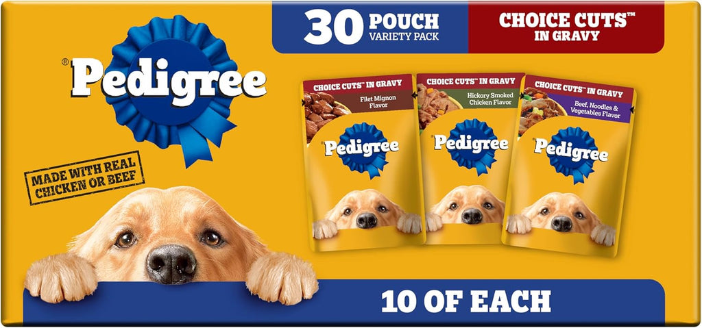 Pedigree Choice Cuts in Gravy Wet Dog Food, Adult Soft Wet Dog Food, Variety