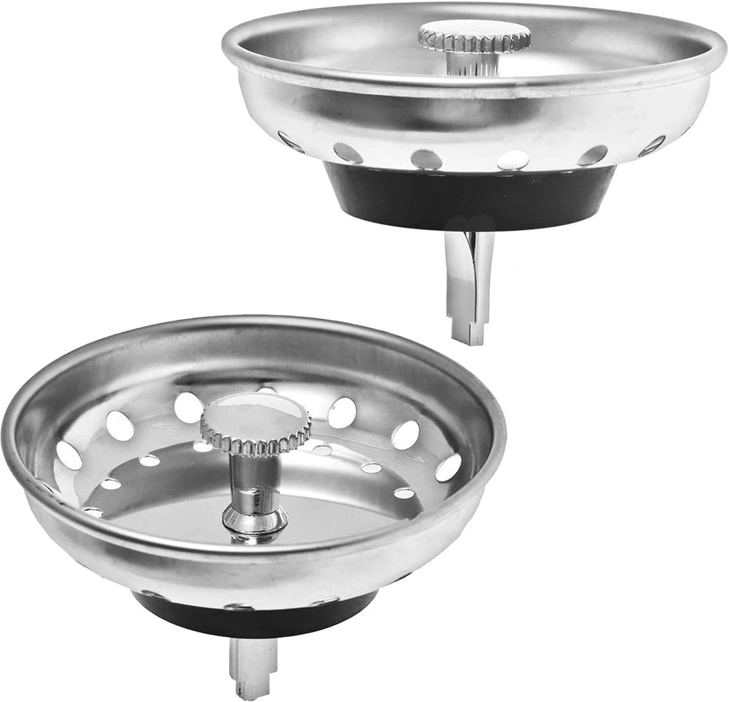 2 Pack - Kitchen Sink Strainer and Stopper Combo Basket Replacement for