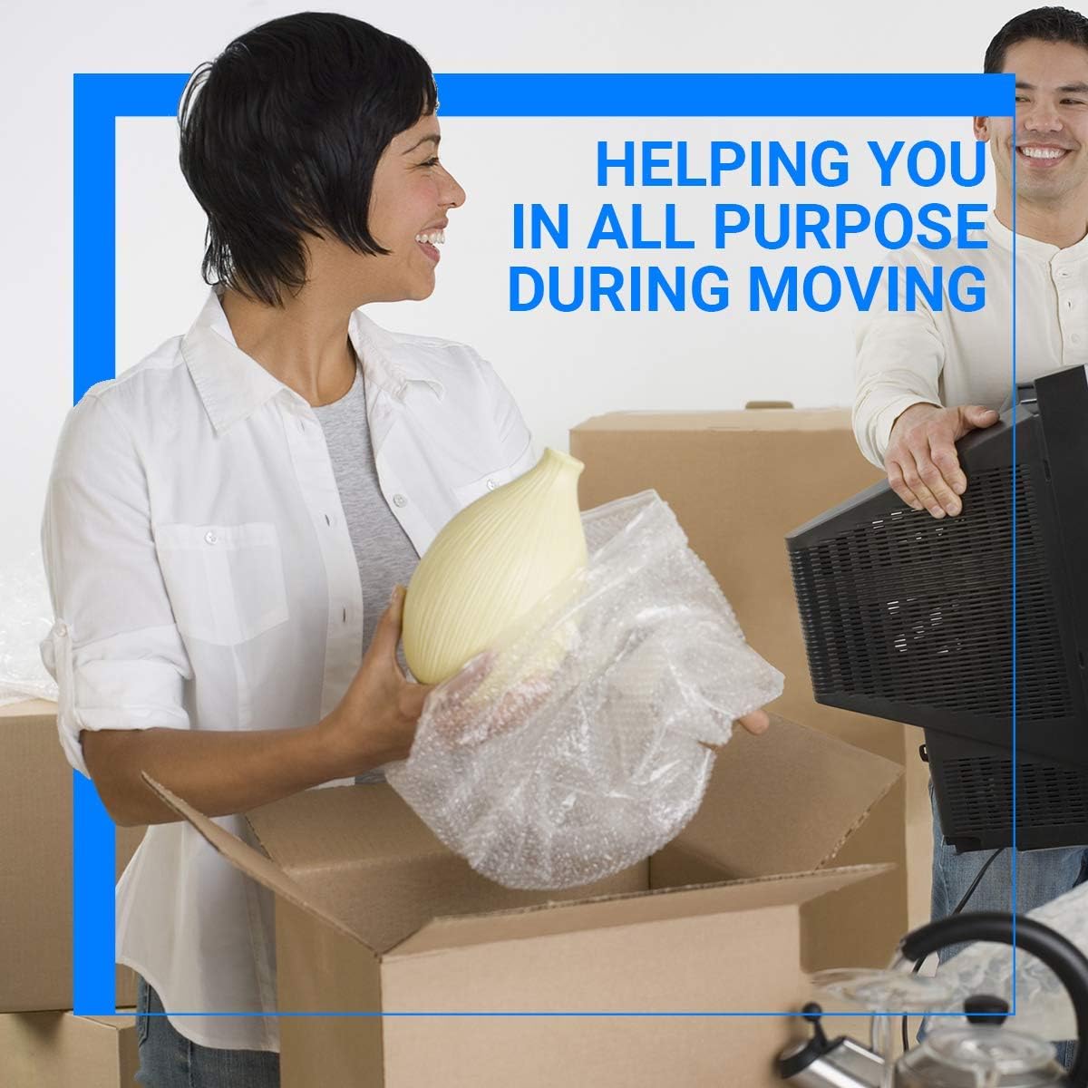 Bubble Cushioning Wrap Rolls, 3/16" x 12" x 72' ft Total 2 Rolls of 36 Feet
