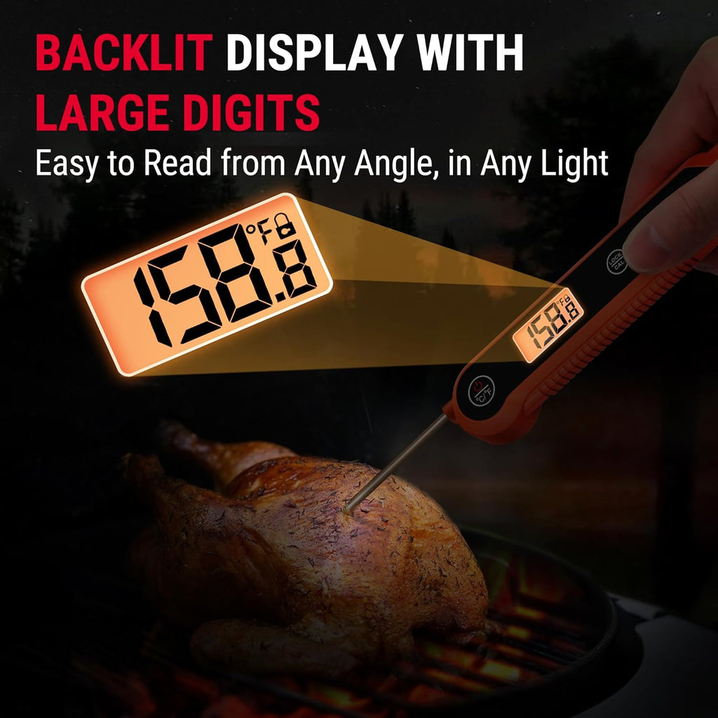 TempPro Digital Instant Read Meat Thermometer for Grilling Waterproof Kitchen