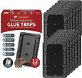 LULUCATCH Mouse & Insect Traps 12 Pack, Heavier Sticky Traps with Non-Toxic