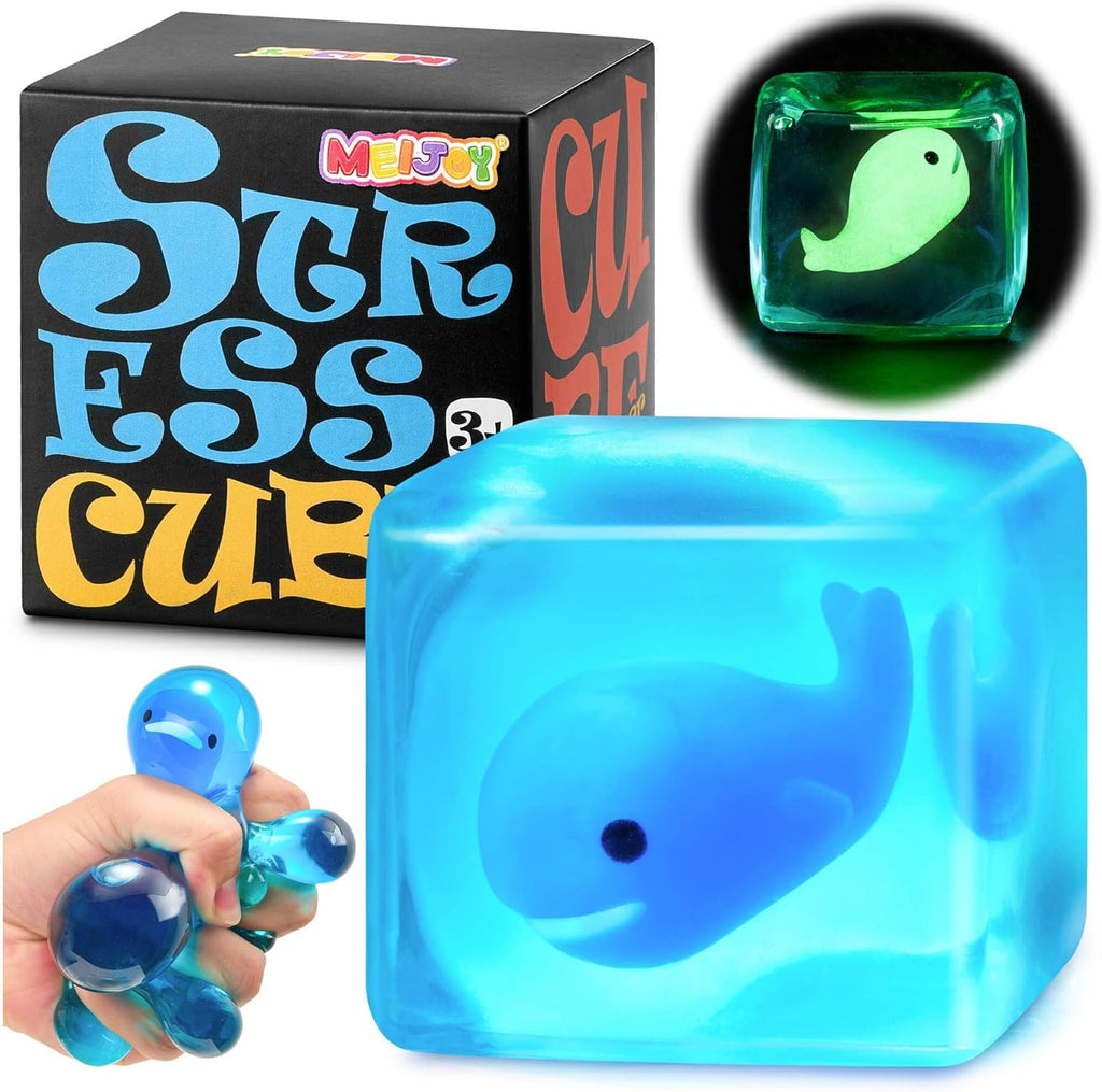 Squishy Fidget Toys Stress Cube - Squeeze Toys Stress Balls for Adults Slow