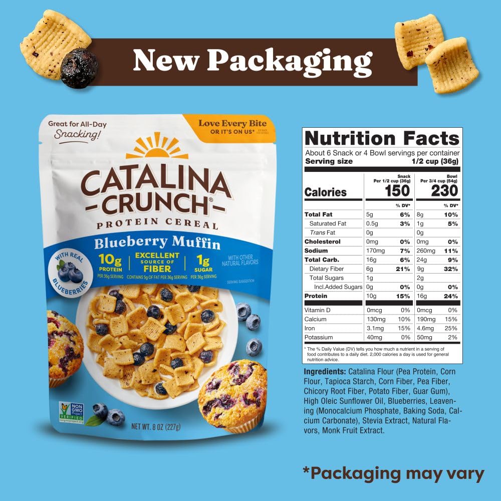 Catalina Crunch Protein Cereal - Breakfast Cereal with 10g of Protein, No