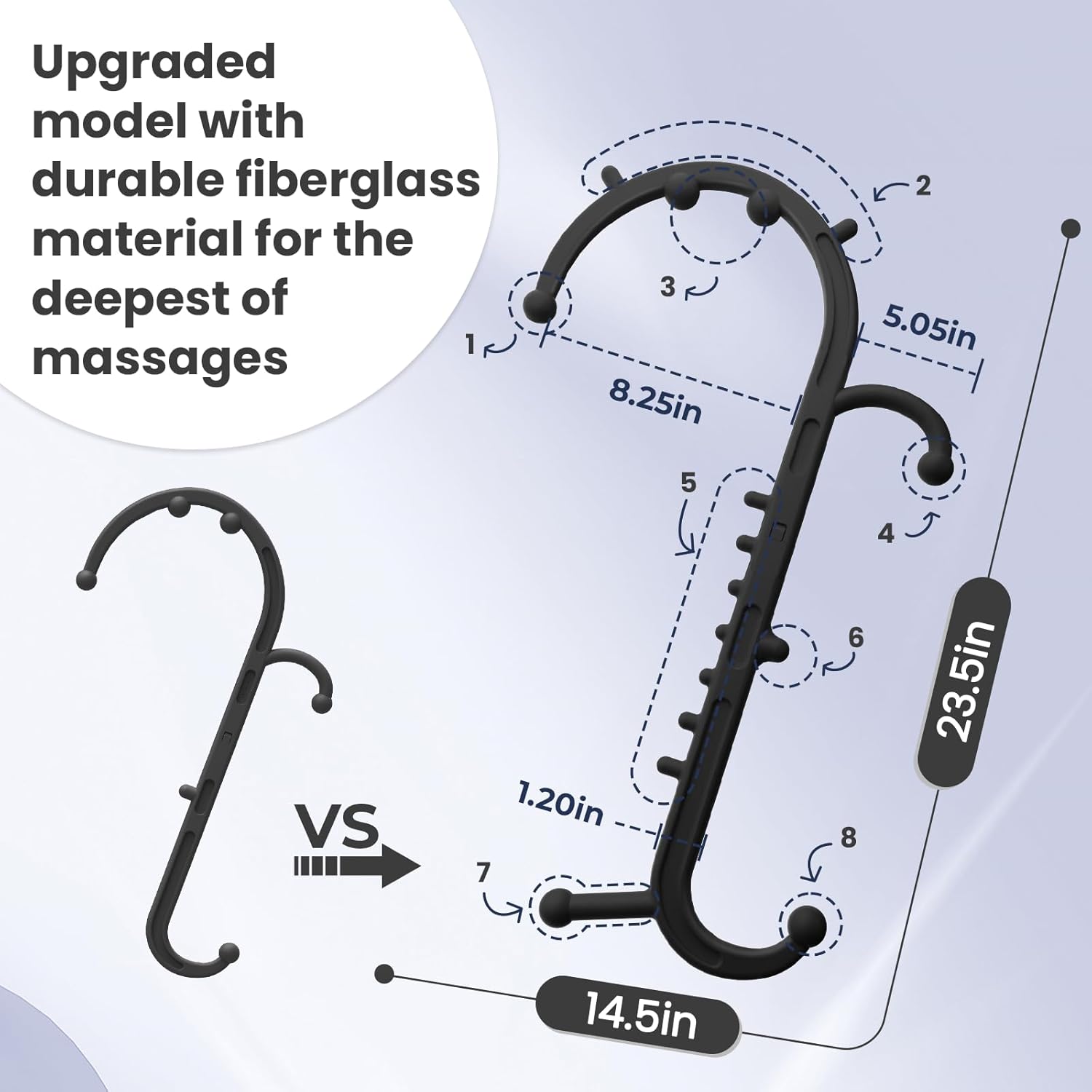 Ranarose Deep Tissue Back & Neck Massager - Back Massager Stick for Pain