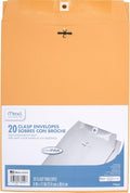 Mead Envelopes, 9" x 12", Clasp Closure, Brown Kraft All-Purpose 24-lb Paper