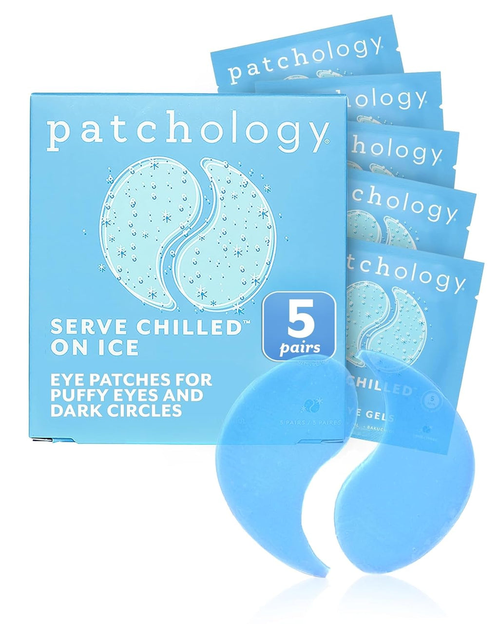 Patchology Iced Cooling Under Eye Mask Patches with Peptides, Cloudberry Oil