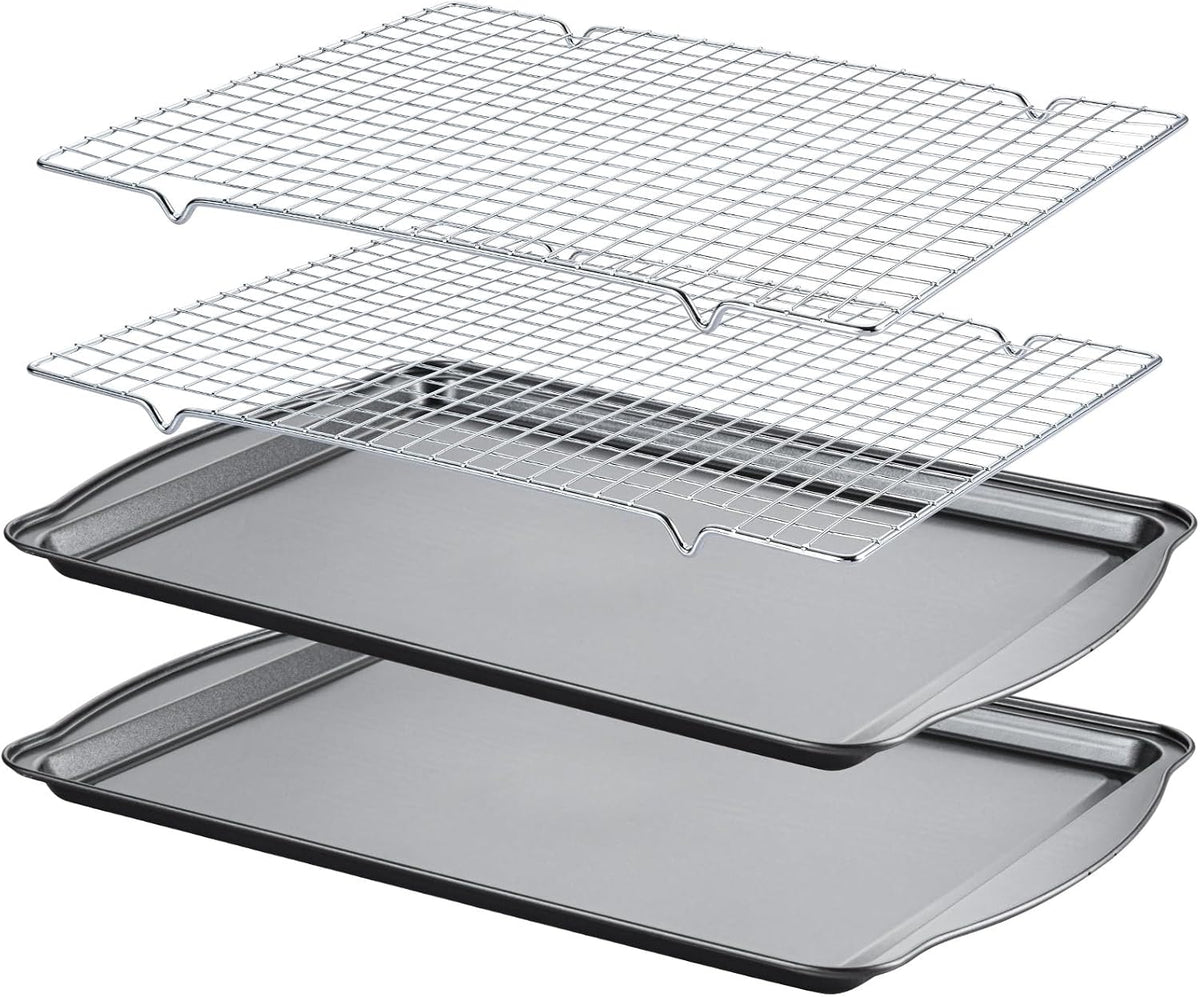 Baking Sheet with Cooling Racks - baking sheet cooling rack set