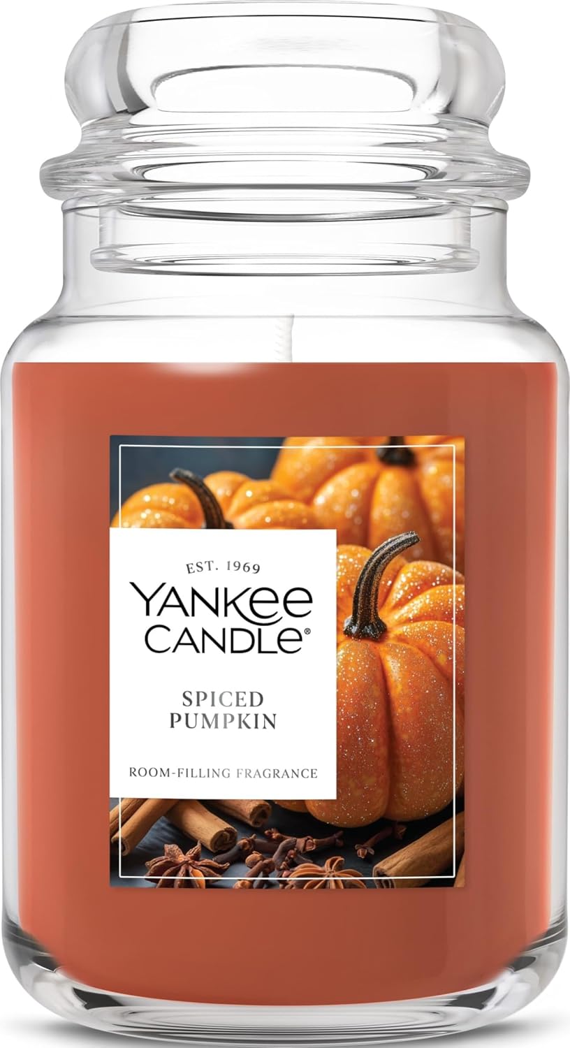 Yankee Candle Spiced Pumpkin Scented Candle, 22oz Large Jar