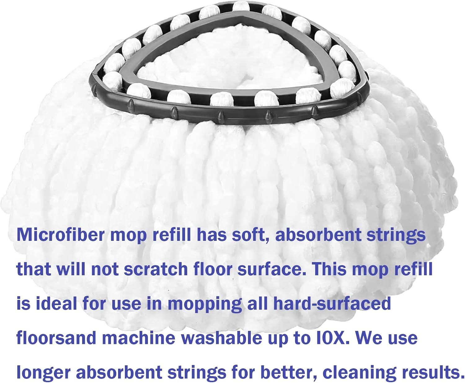 Spin Mop Replacement Head 4 Pack Mop Refill Compatible with Ocedar Triangle