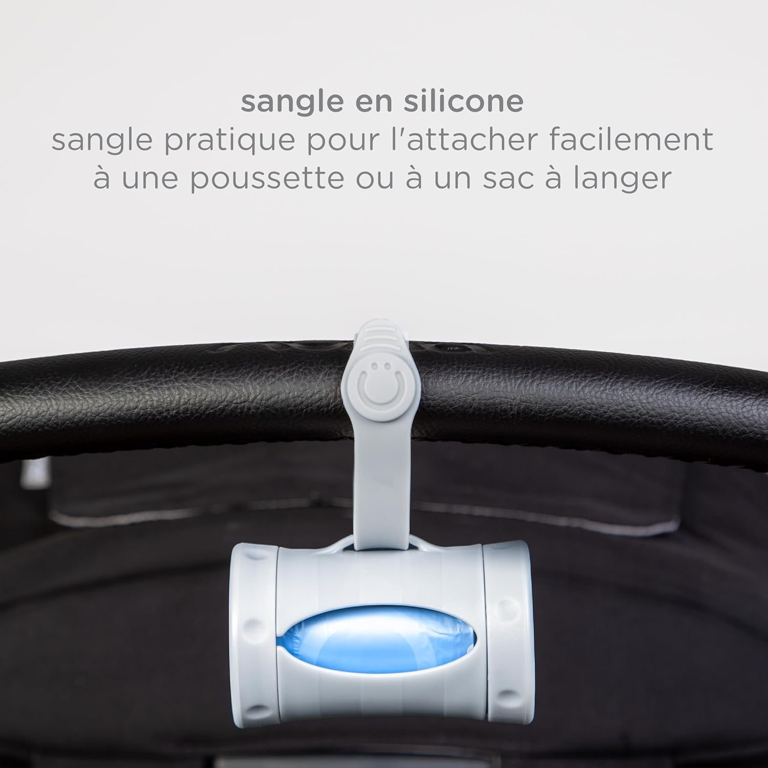 Ubbi Retractable On the Go Bag Dispenser for Travel, Diaper Bag Accessory