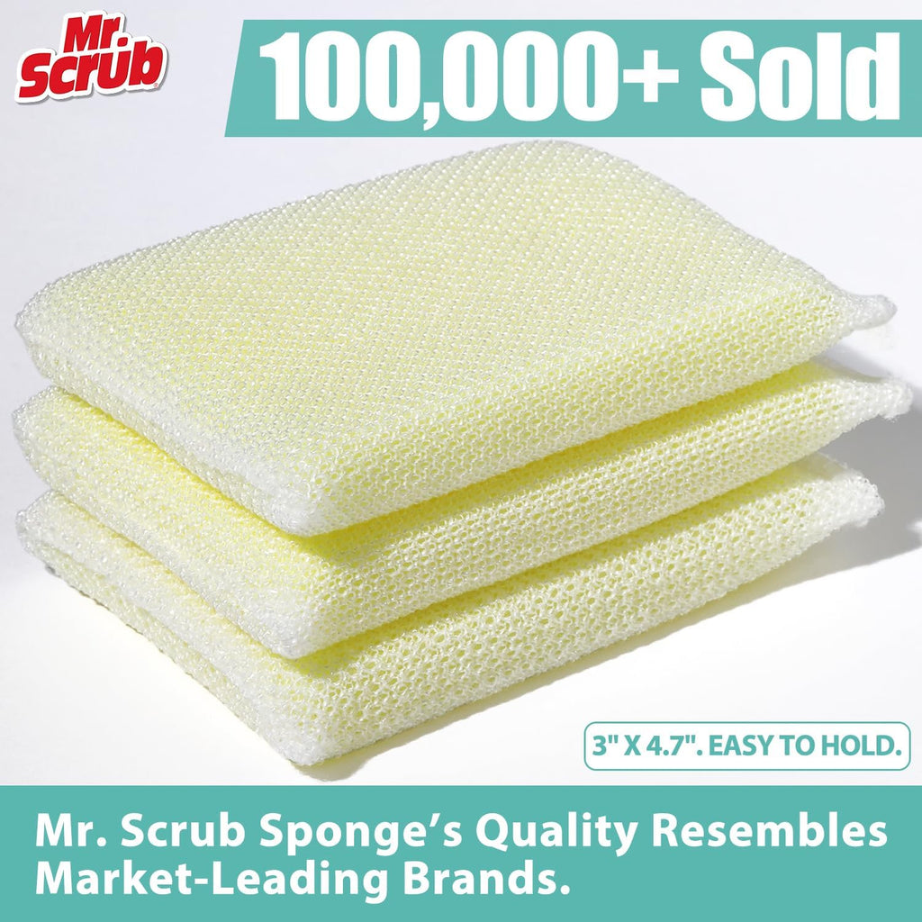 Mr. Scrub All-Purpose Sponges, Non Scratch, for Washing and Cleaning Dishes