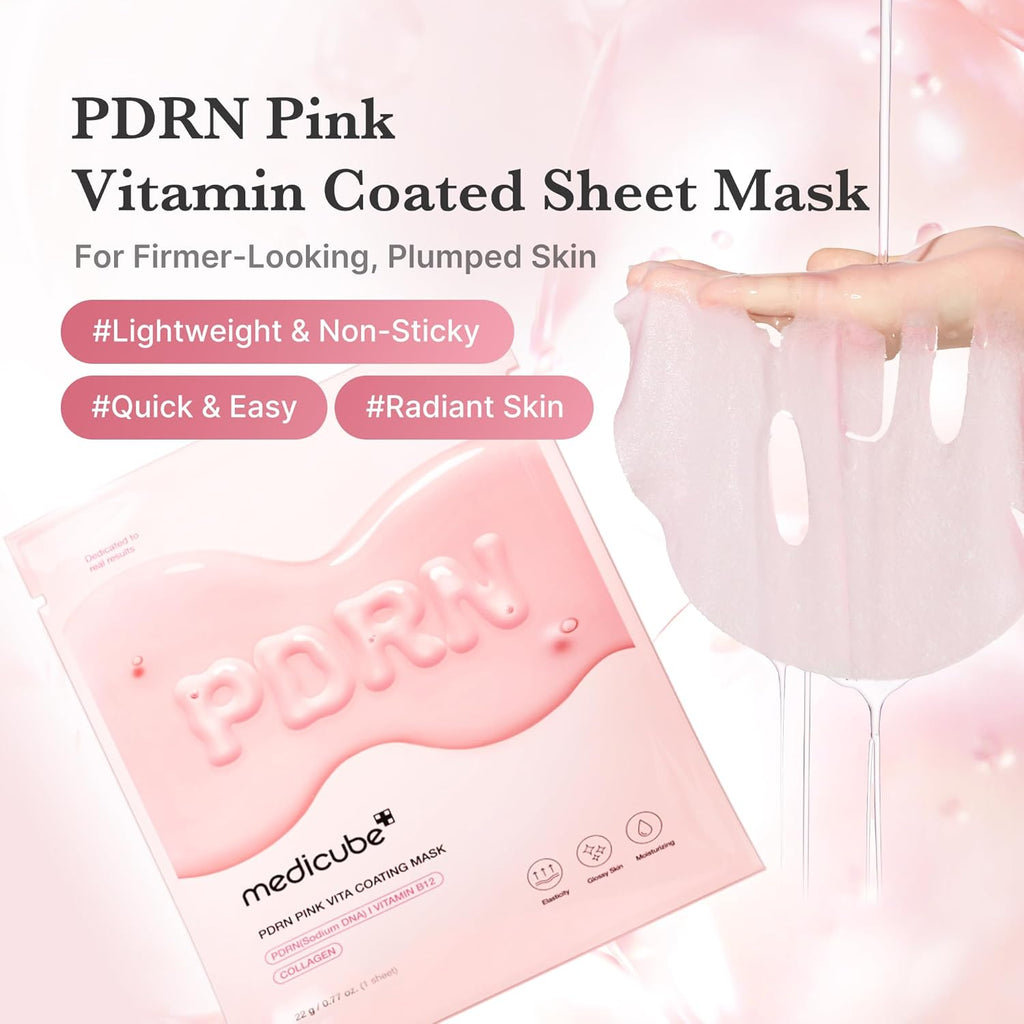 medicube Salmon DNA PDRN Pink Vita Coating Sheet Mask 10EA - Korean sheet