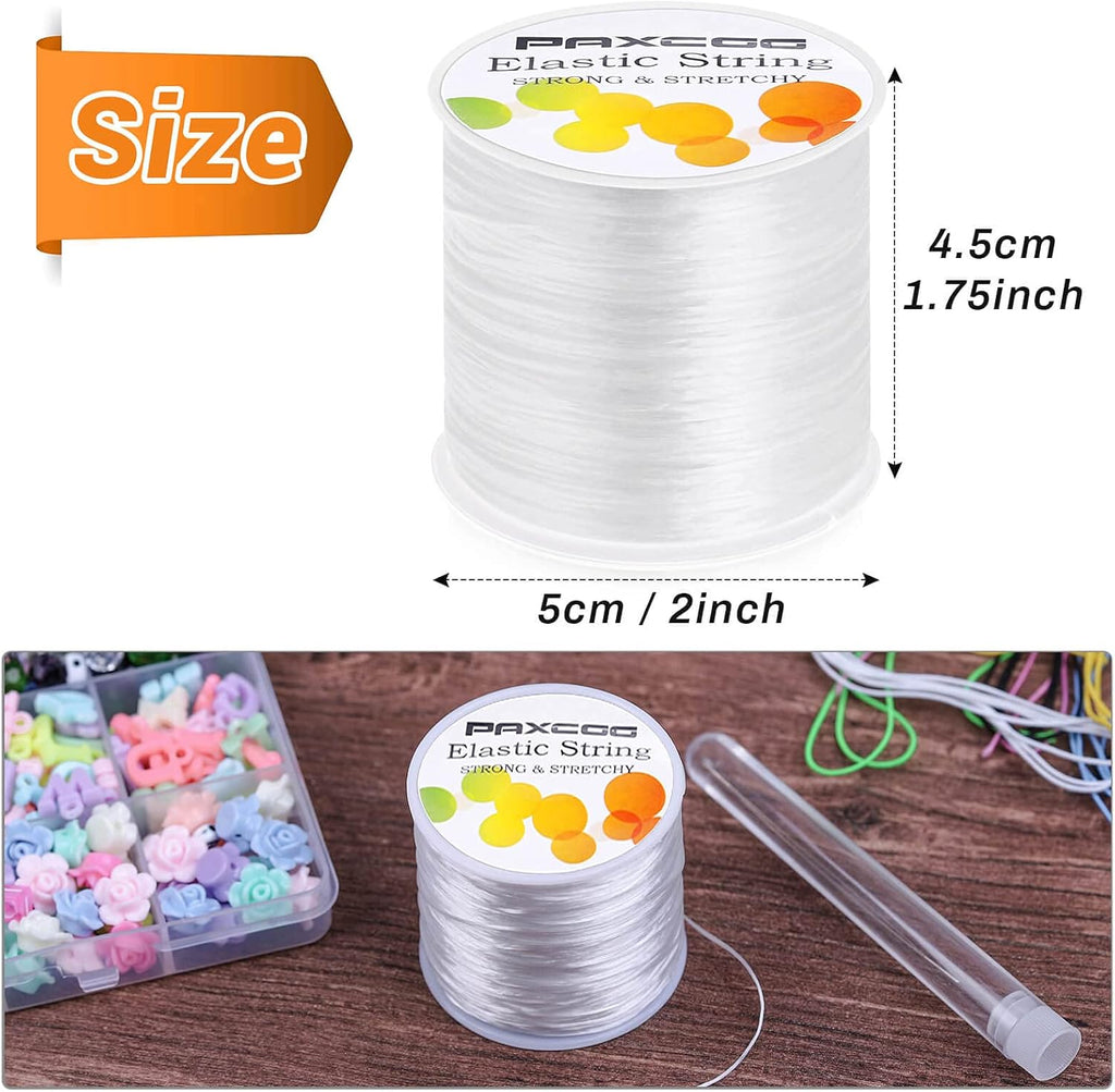 Paxcoo Elastic Bracelet String Cord Stretch Bead Cord for Jewelry Making and