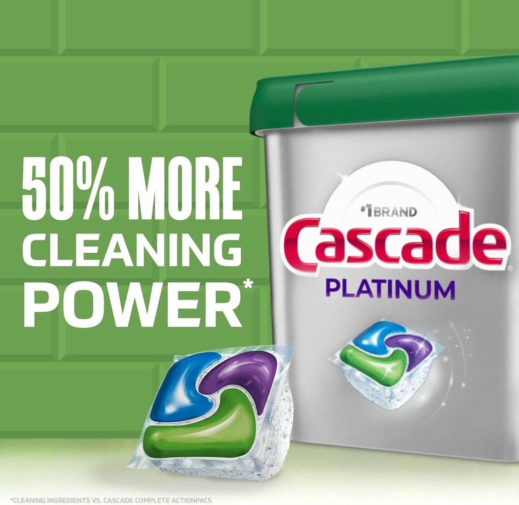 Cascade Platinum Dishwasher Pods, Dishwasher Detergent, Dish Detergent Soap