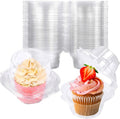 NPLUX 50 Pack Individual Cupcake Containers Plastic Cupcake Boxes Cupcake