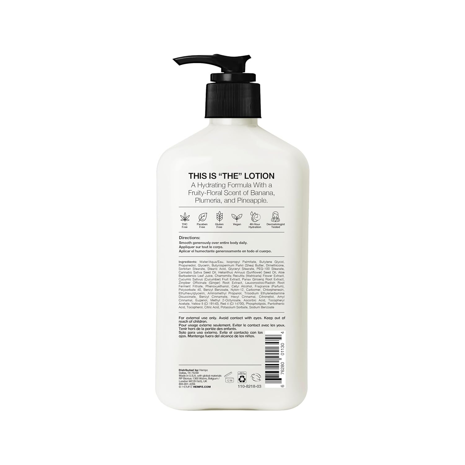 Hempz Original, Natural Hemp Seed Oil Body Moisturizer with Shea Butter and