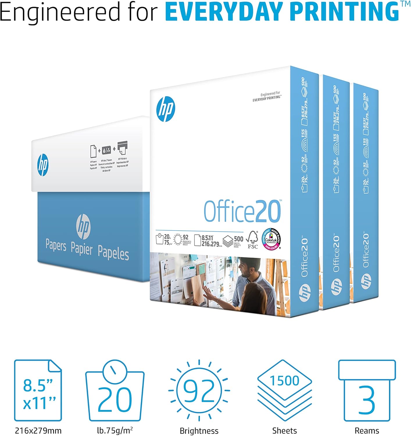 HP Printer Paper 8.5 x 11 Paper