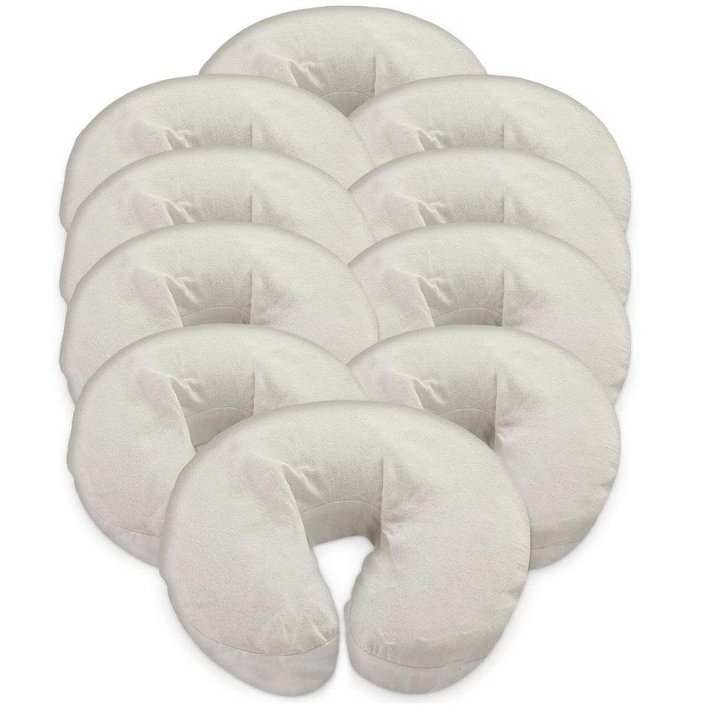 Pack of 10, Premium Extra Thick 100% Cotton Flannel Massage Tables Face Cradle Covers