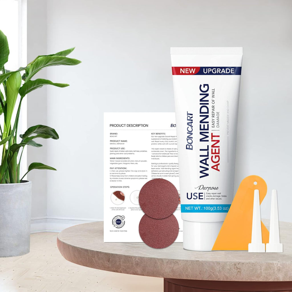 Drywall Repair Kit,2 Pack Wall Mending Agent,Wall Spackle with Scraper, Wall