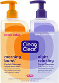 Clean & Clear 2-Pack Oil-Free Facial Cleansers with Citrus Scent, Morning
