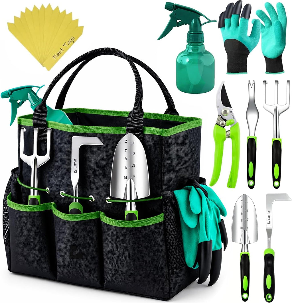 GROWIT Heavy Duty Gardening Tools - Gardening Gifts for Women, Men, Mom, Dad