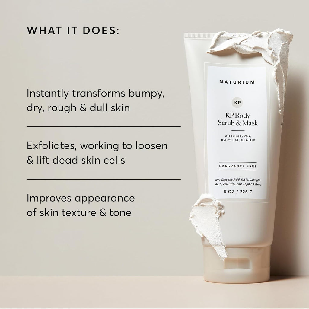 Naturium KP Body Scrub & Mask for Keratosis Pilaris, Bump Eraser Shower Scrub