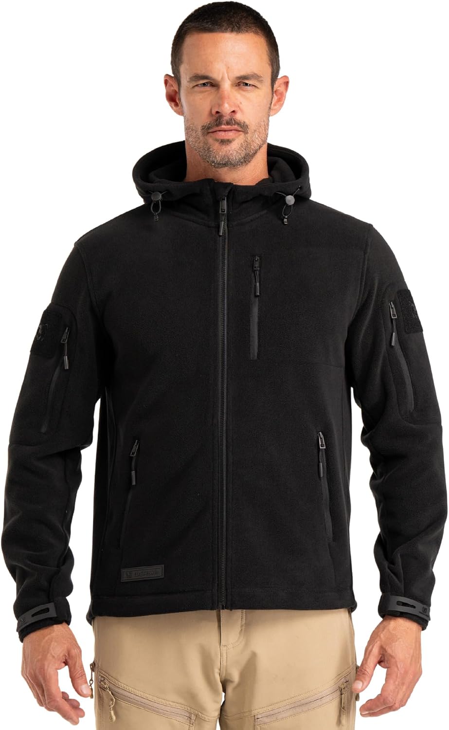 BAERSkin Tactical Hoodie Jacket for Men - Military Style Fleece Sweater for Cold, Rain