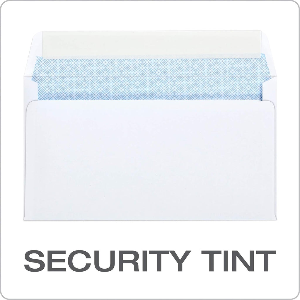 Quality Park #6 3/4 Self-Seal Security Envelopes, Security Tint and Pattern