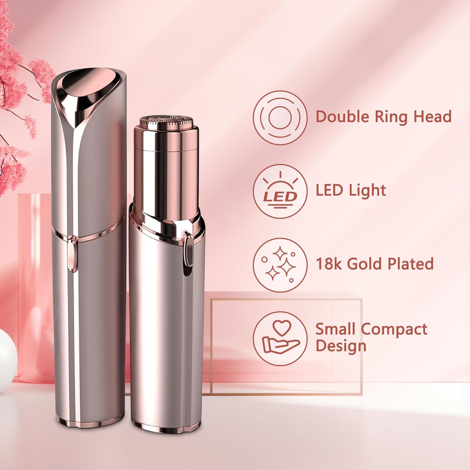 Facial Hair Remover for Women - as Seen on TV Painless Face Shaver - Electric