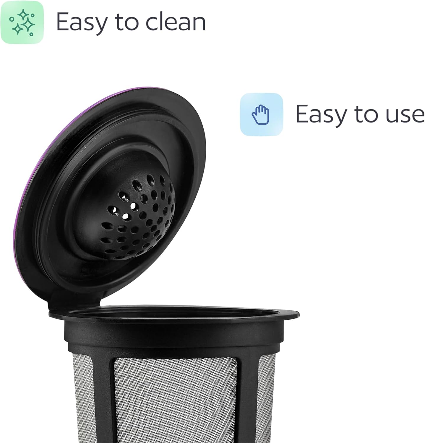 4 Black Reusable K Cups for Keurig Coffee Makers - Compatible with Keurig
