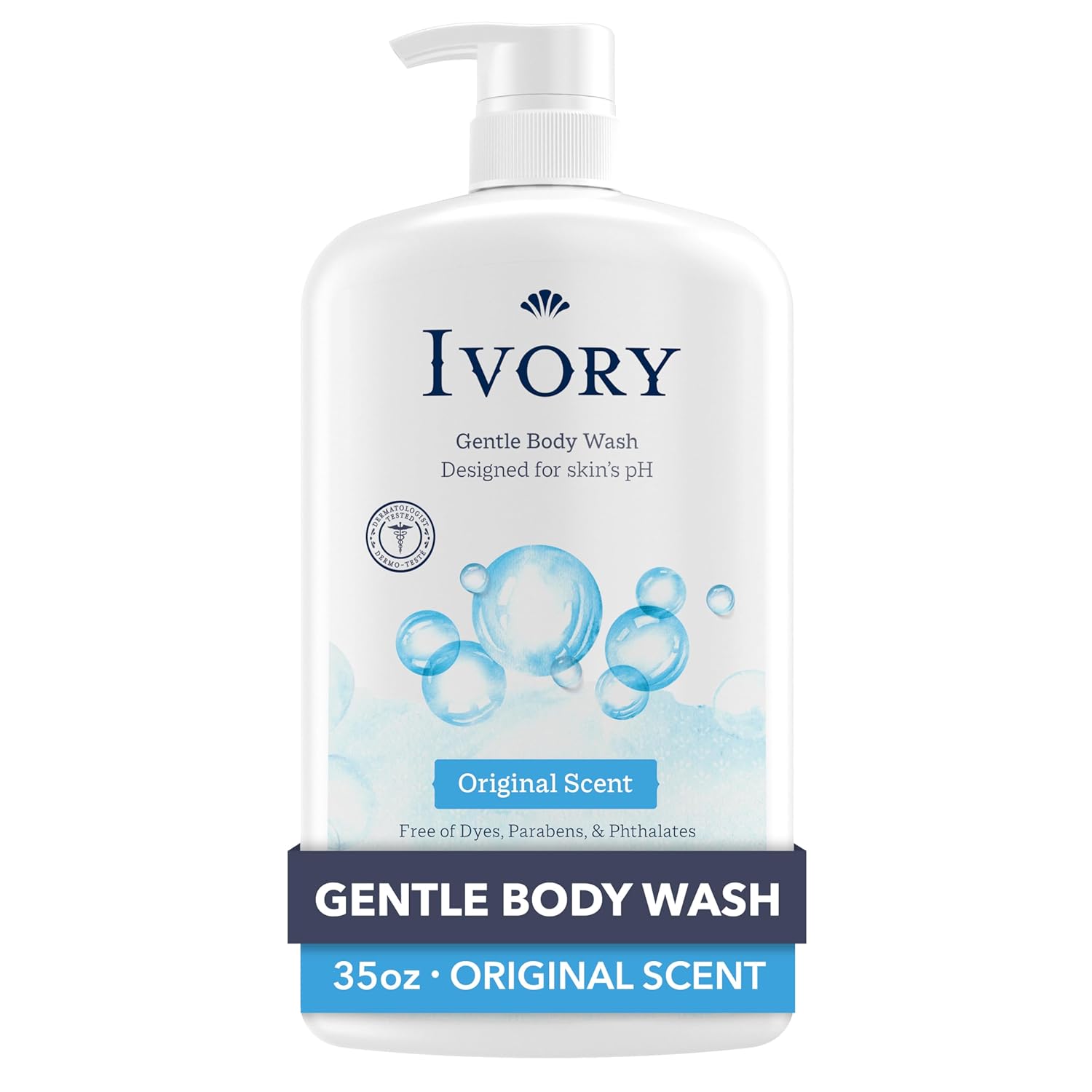 Ivory Body Wash, Designed for the Whole Family, Gentle Formula, Free of Dyes
