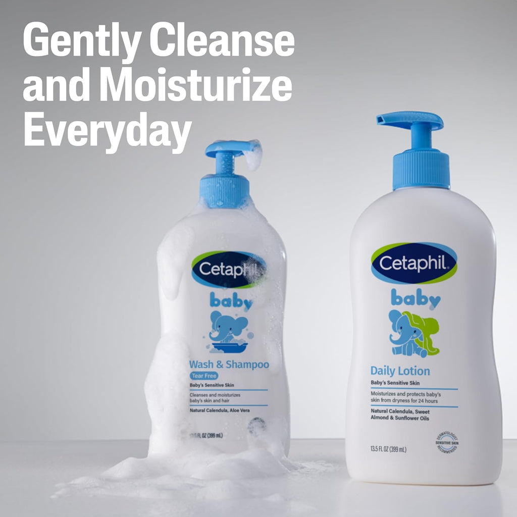 Cetaphil Baby Shampoo and Body Wash with Organic Calendula, Tear Free