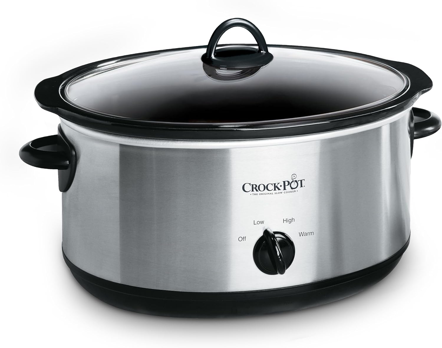 Crock-Pot 7 Quart Oval Manual Slow Cooker, Stainless Steel (SCV700-S-BR)