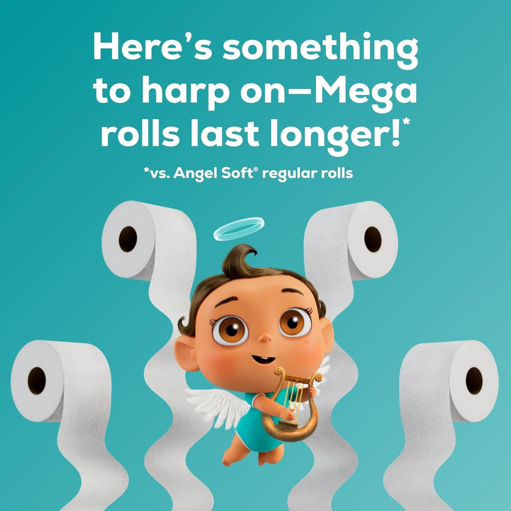 Angel Soft Toilet Paper, 18 Mega Rolls = 72 Regular Rolls, Soft and Strong