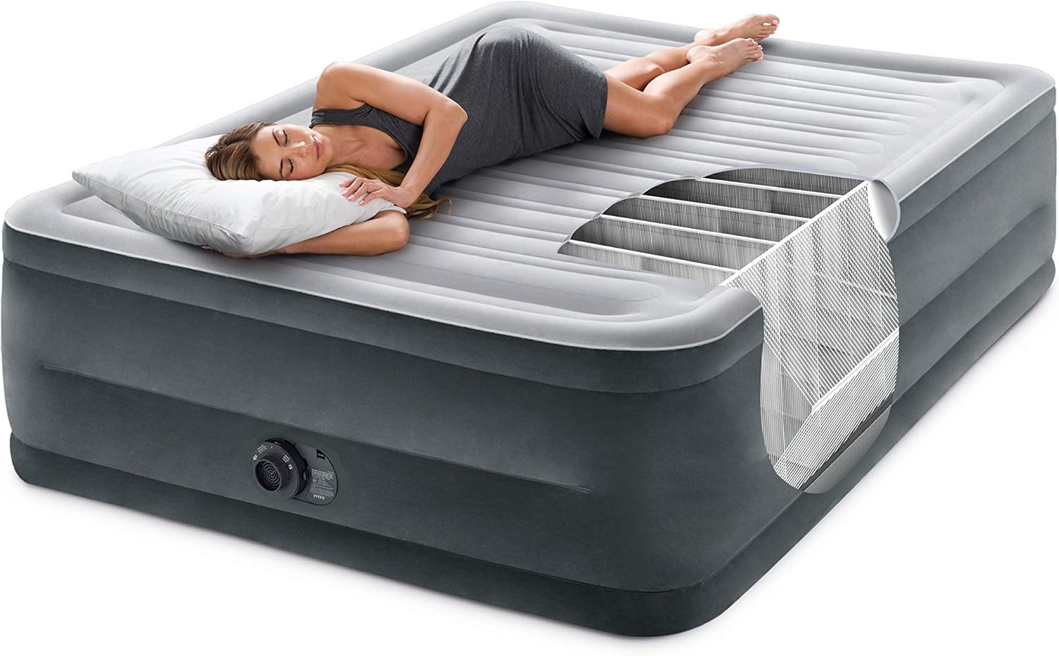 Intex 64417ED 22in Queen Dura-Beam Comfort Plush High-Rise Inflatable Air