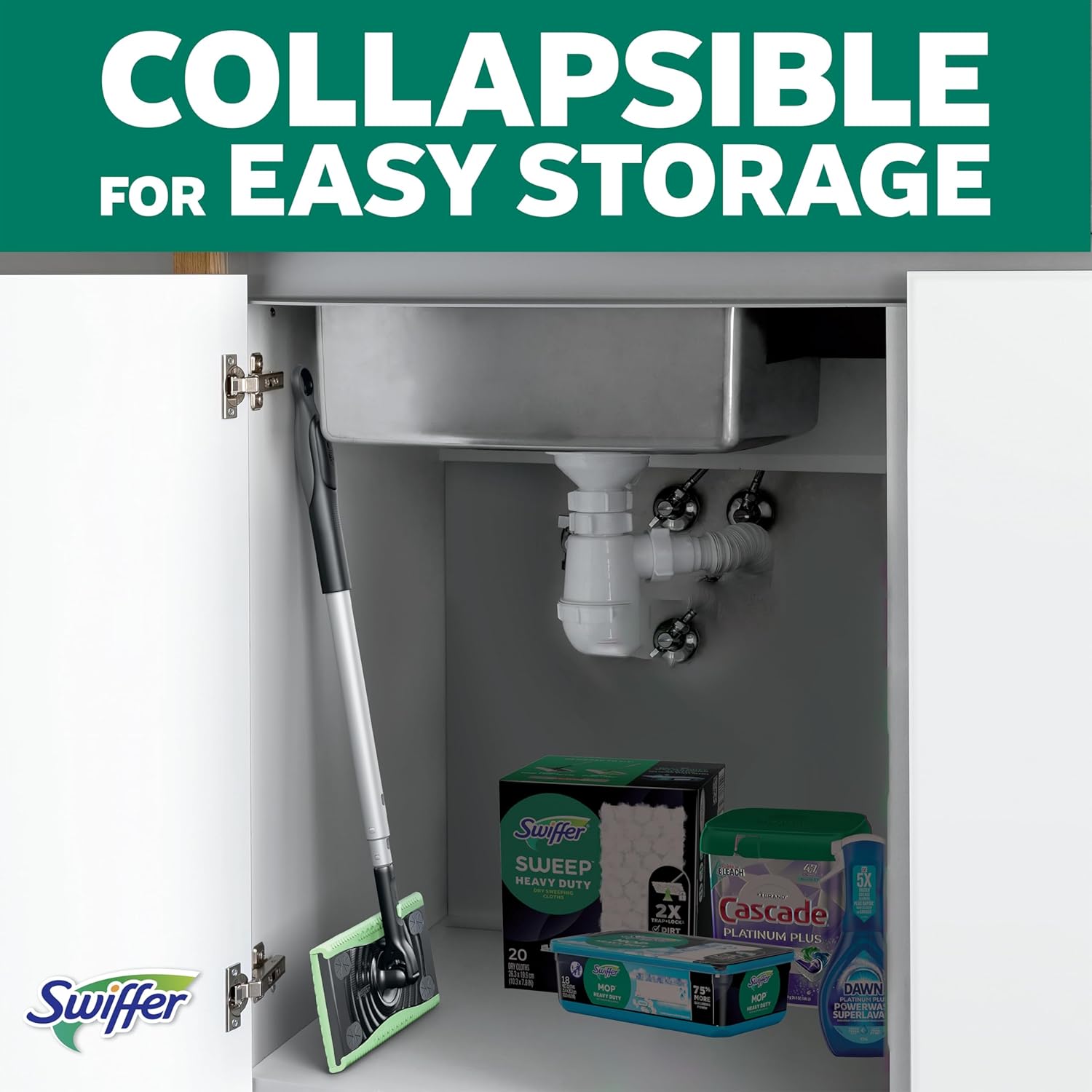 Swiffer Sweep & Mop Deluxe 2-in-1 Multi-Surface Kit for Floor Cleaning