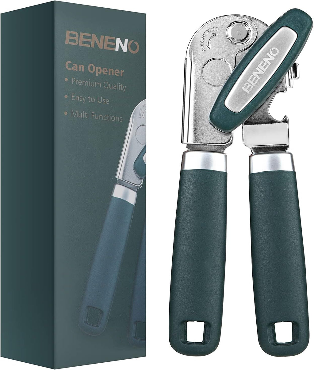Beneno Heavy Duty Hand Can Opener Manual with Magnet, Durable Sharp Carbon