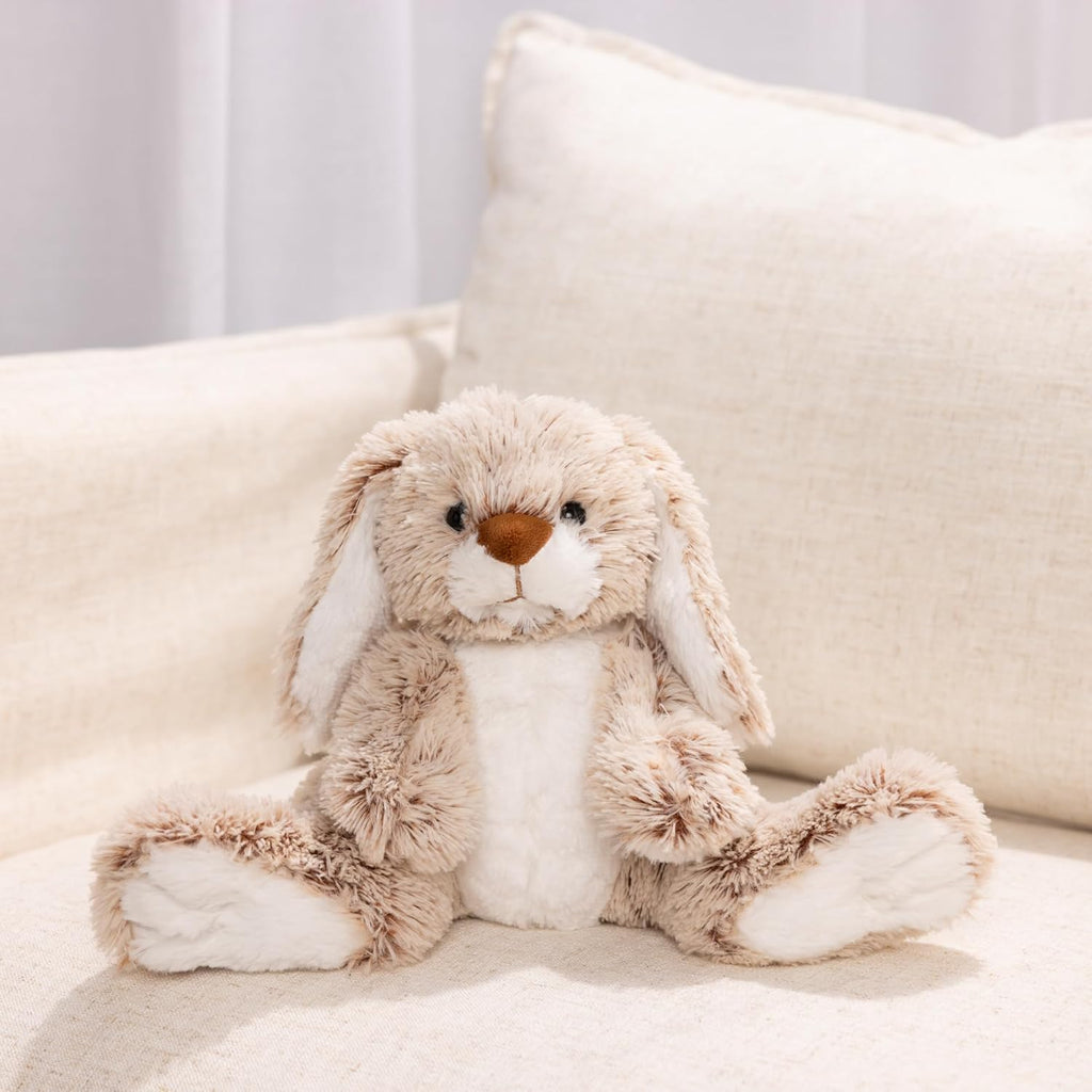 Melissa & Doug Burrow Bunny Stuffed Animal Plushie with Big Feet, Floppy Ears