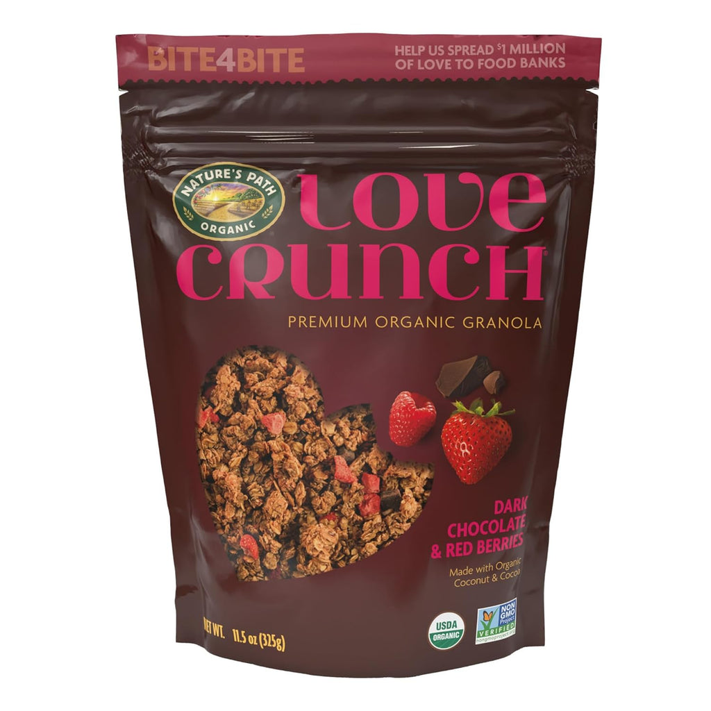 Love Crunch Organic Dark Chocolate & Red Berries Granola, 11.5 oz (Pack of