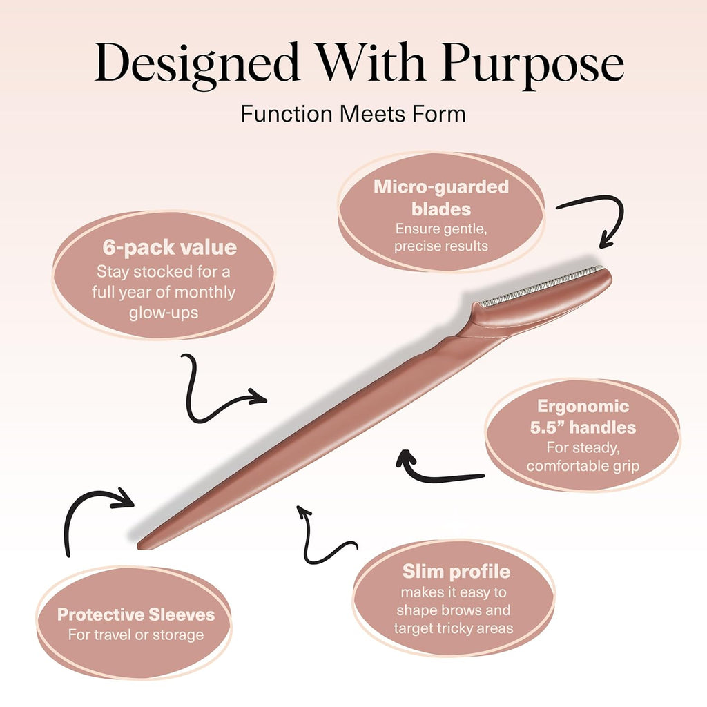 Kitsch Dermaplane Razor for Women Face ‰ÛÒ Face Razors for Women & Men, Eye