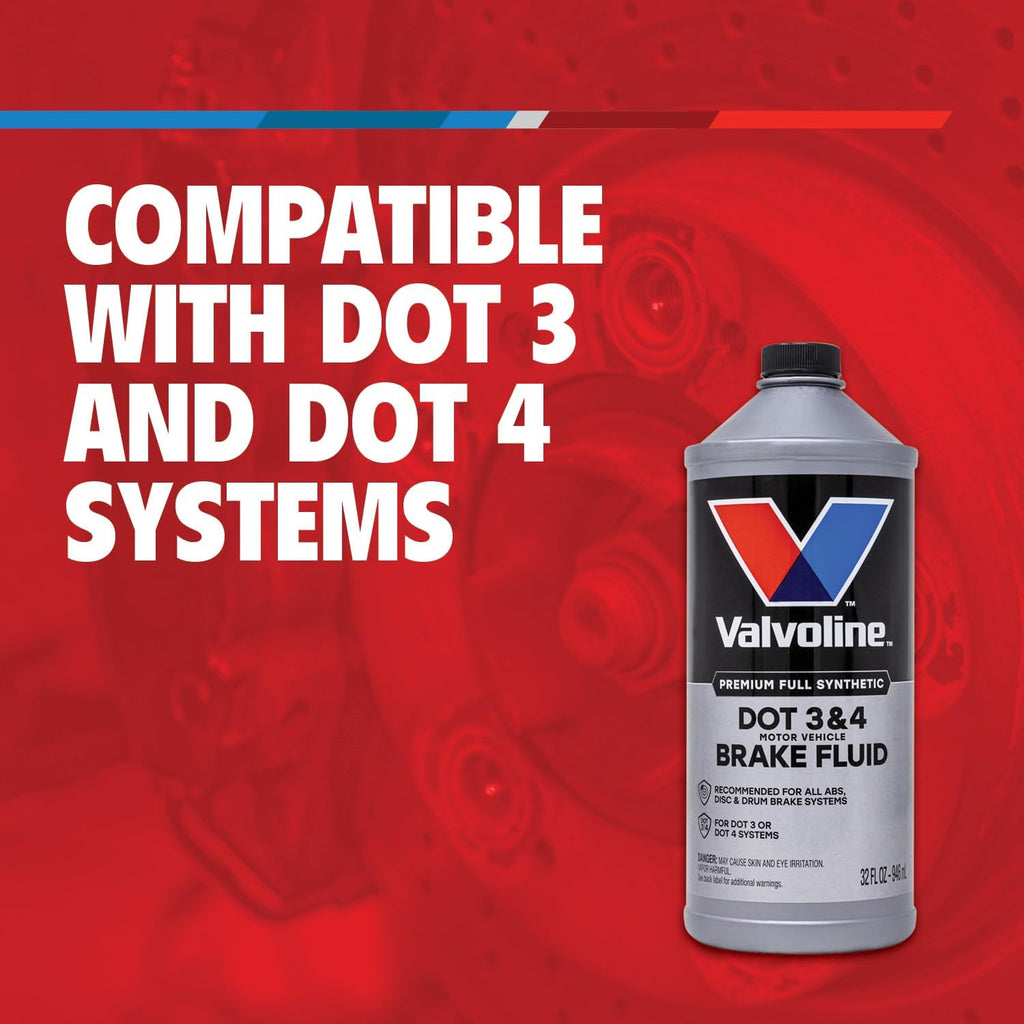 Valvoline DOT 3 & 4 Synthetic Brake Fluid with High Boiling Point, Corrosion