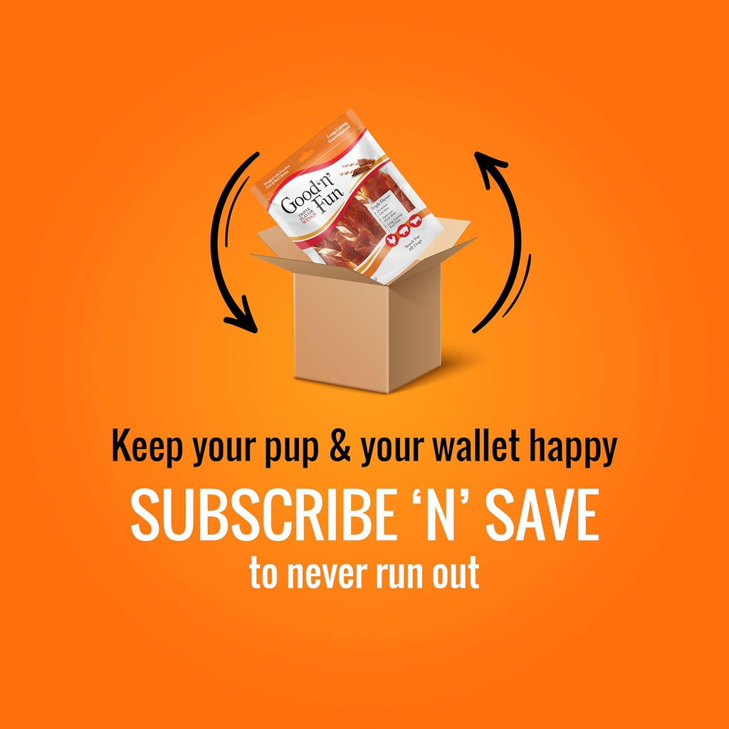 Good ‰Û÷n‰۪ Fun Triple Flavor Wings Chews for All Dogs, 12 Ounces, Treat Your